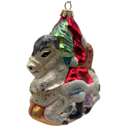 Christopher Radko Carousel Santa Rocking Horse Christmas Tree Ornament 95-133-0