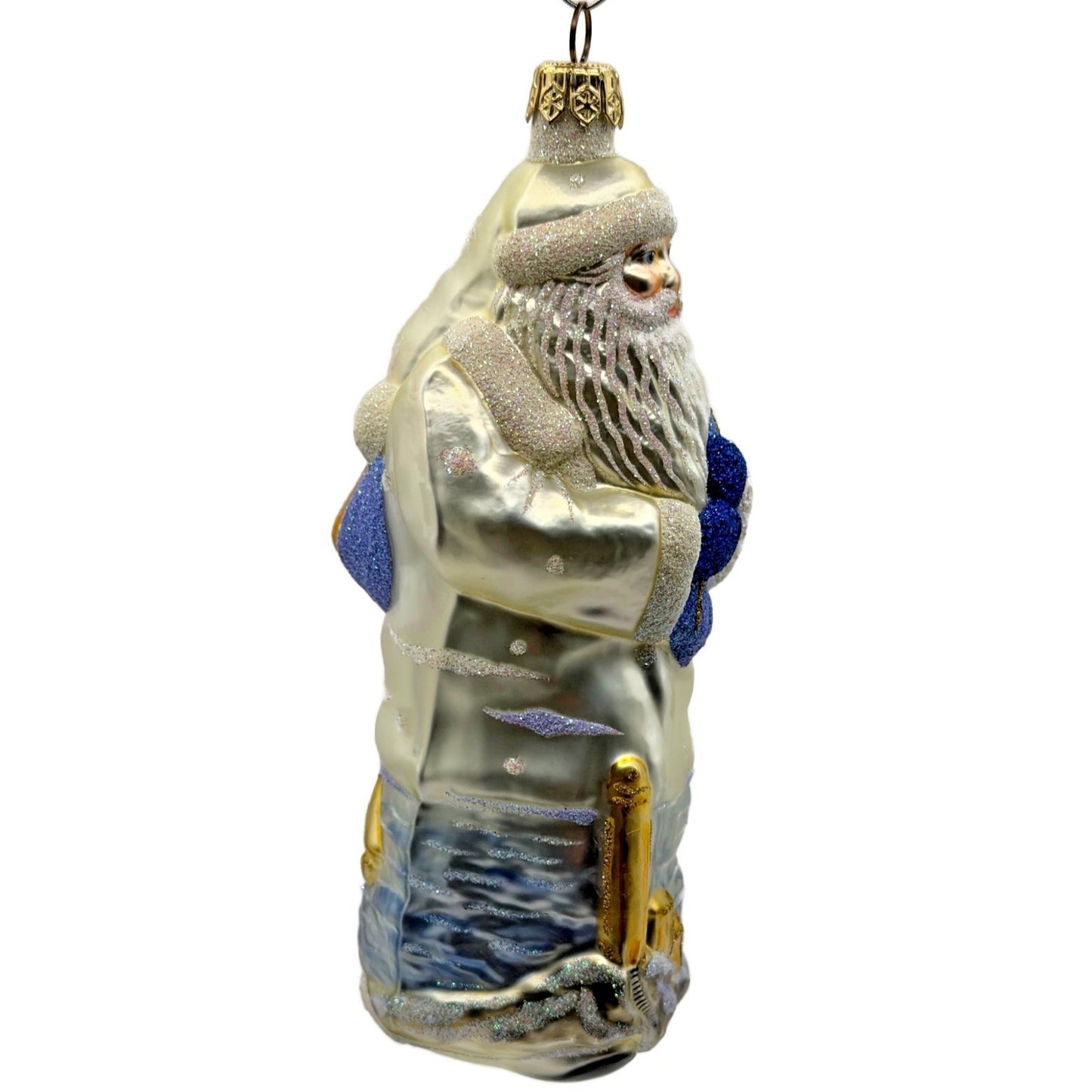 Patricia Breen Santa Of The Safe Harbour Pearl Gold Anchor Bell Summer Ornament