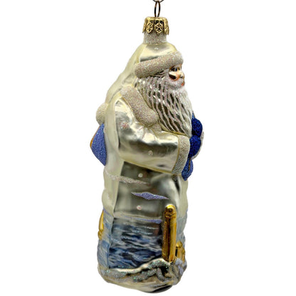 Patricia Breen Santa Of The Safe Harbour Pearl Gold Anchor Bell Summer Ornament