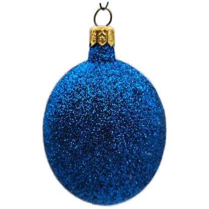 Patricia Breen Cleopatras Scarab Blue Gold Beetle Glass Christmas Ornament 9709
