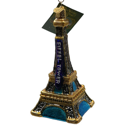 OWC Eiffel Tower Paris Ornament Glass Old World Christmas Holiday Tree Decor