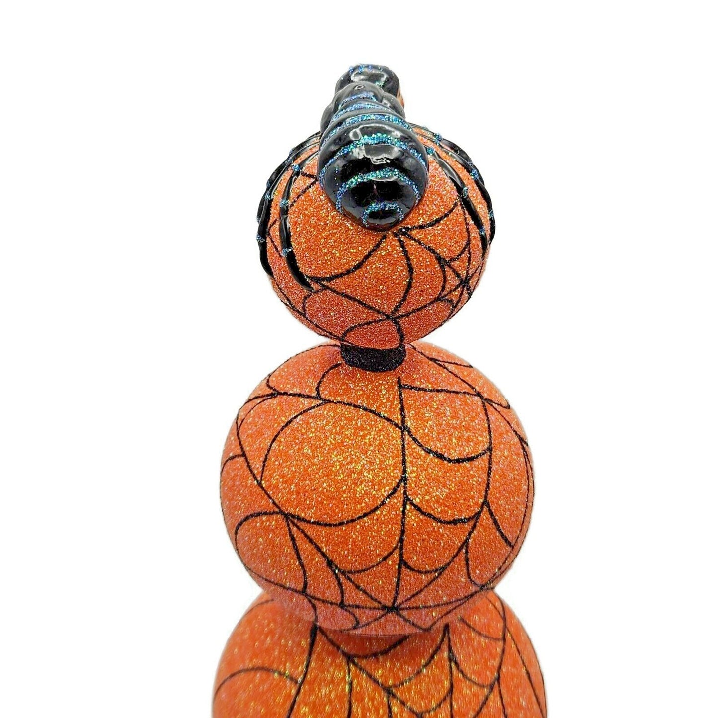 Patricia Breen Webmaster Orange Spider Web Finial Halloween Holiday Tree Topper