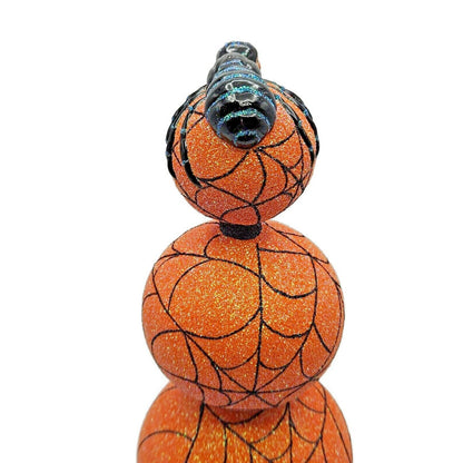 Patricia Breen Webmaster Orange Spider Web Finial Halloween Holiday Tree Topper