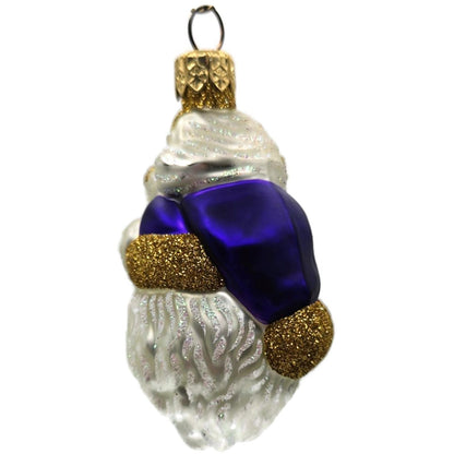 Patricia Breen Miniature Merry Olde Elf Purple Santa Stars Christmas Ornament