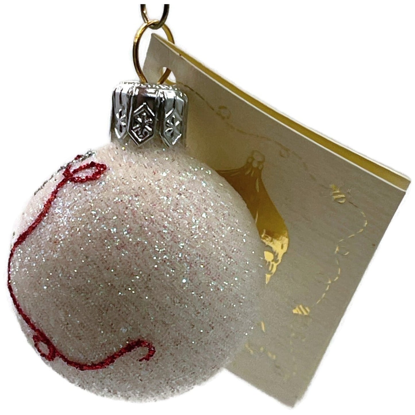 Patricia Breen Studio Gift Ball Holly Berry Pearl Christmas Tree Ornament