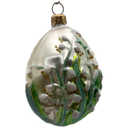 Patricia Breen Lily of the Valley Floral Glass Easter Christmas Ornament 9600AIC