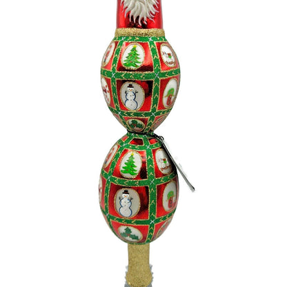 David Strand Faberge Santa Finial Noel Kurt Adler Christmas Tree Topper DS1189