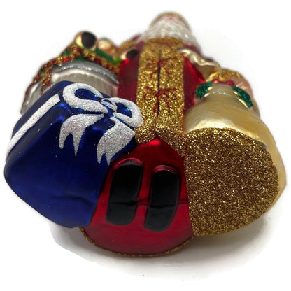 Patricia Breen Les Cadeaux Red Santa Teddy Bear Gifts Christmas Ornament 2103