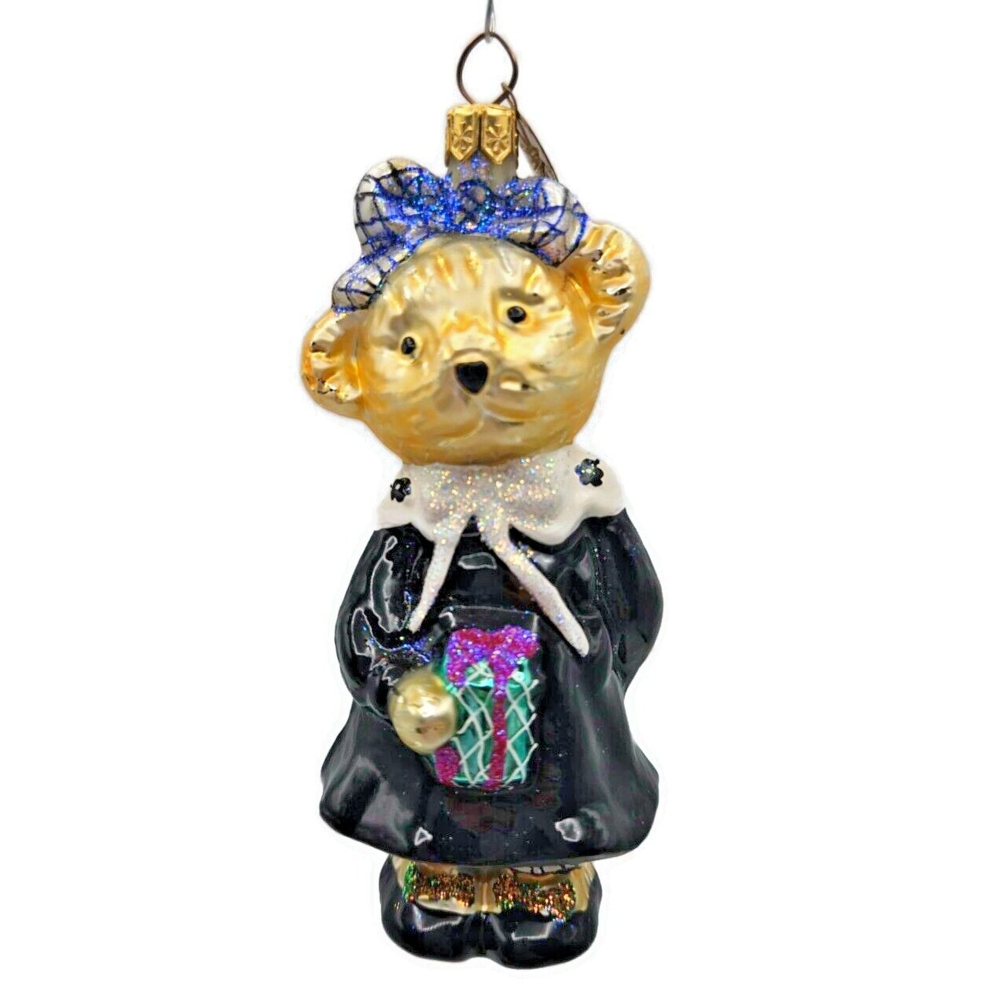 Christopher Radko Petite Portrait in Black White Muffy Holiday Ornament 00NAB06