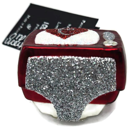 Patricia Breen Nicholas At Night Heart Red Valentines Christmas Ornament Signed
