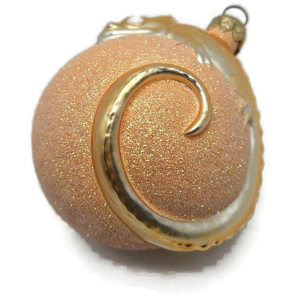 Patricia Breen Chameleon Peach Glittered Christmas Spring Tree Ornament
