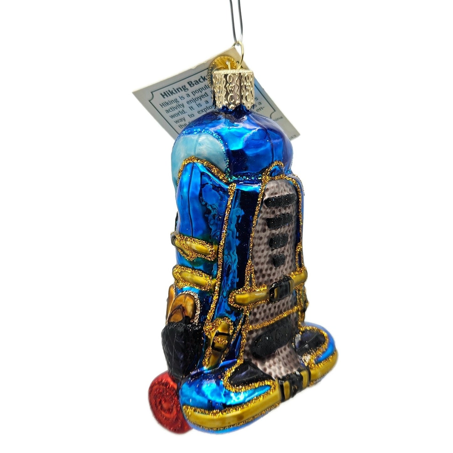 Old World Christmas Hiking Backpack OWC Christmas Holiday Tree Ornament 44143