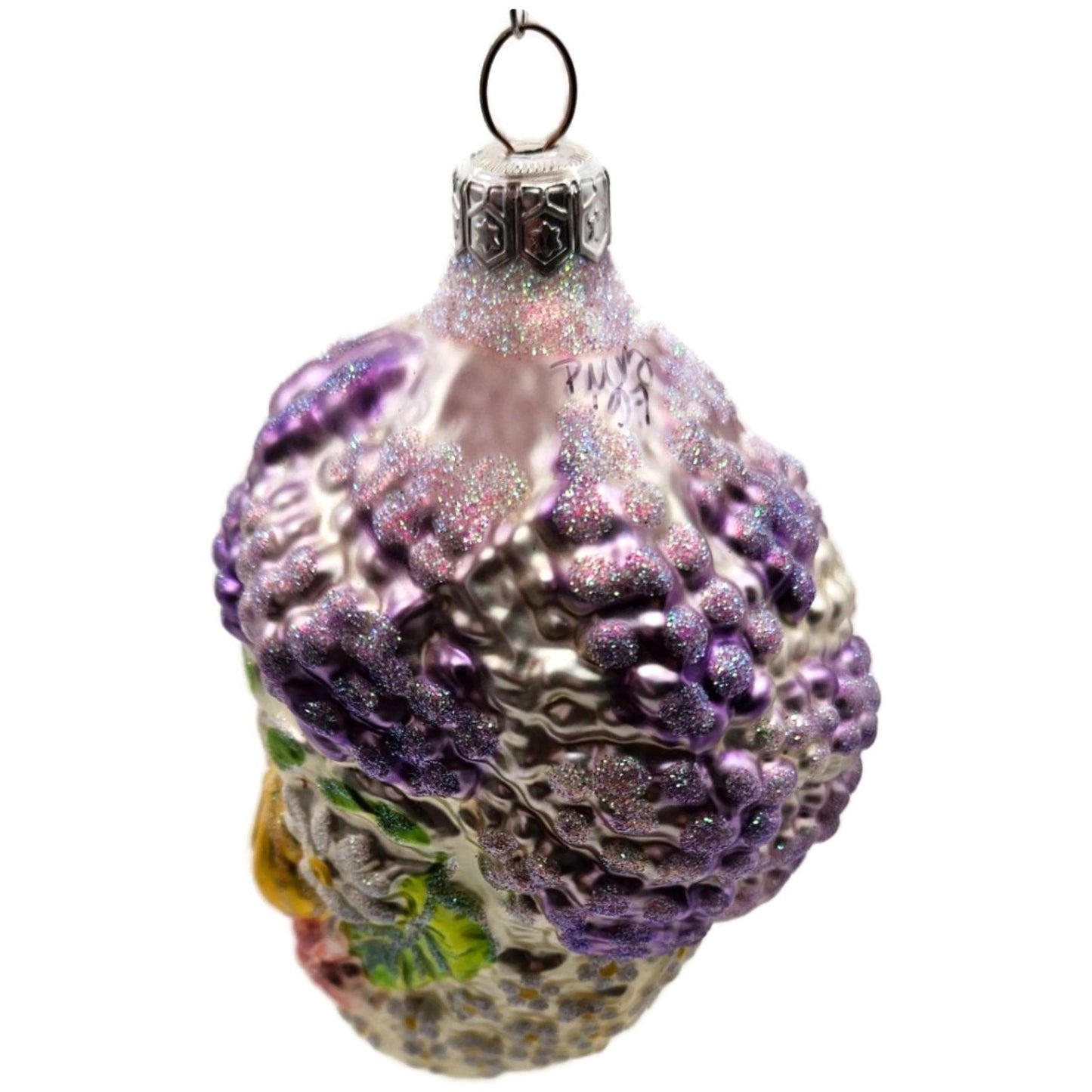 Patricia Breen Arcimbaldi Santa Purple White Flowers Spring Christmas Ornament