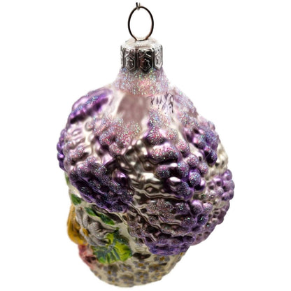 Patricia Breen Arcimbaldi Santa Purple White Flowers Spring Christmas Ornament