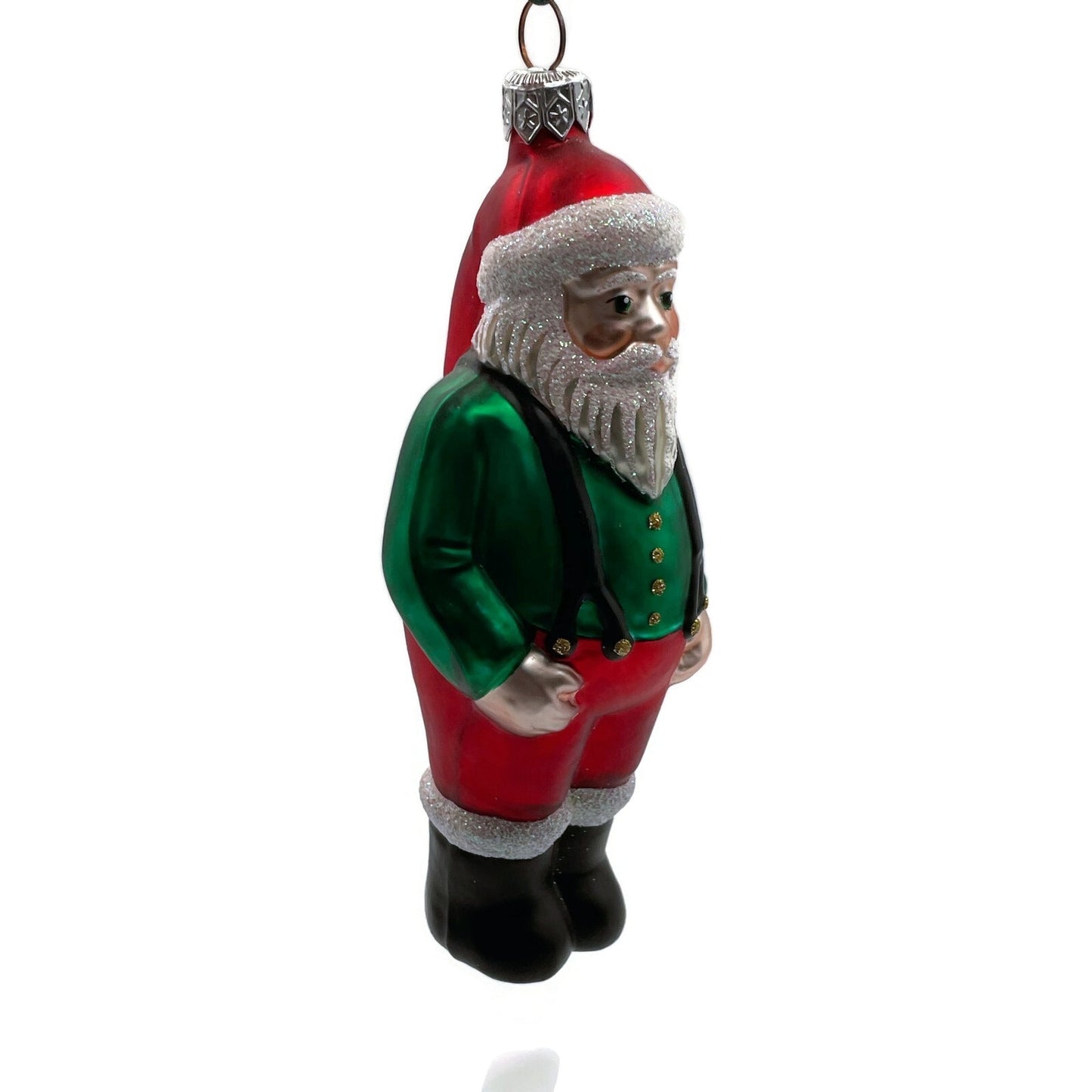 Patricia Breen Workshop Santa Claus Green Shirt Red Hat Pants Christmas Ornament