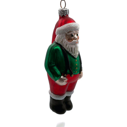 Patricia Breen Workshop Santa Claus Green Shirt Red Hat Pants Christmas Ornament