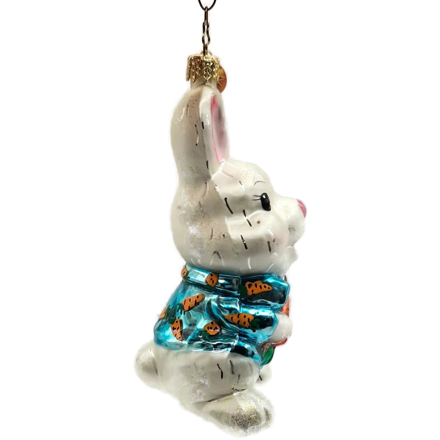 Christopher Radko Chester Easter Bunny Holiday Glass Ornament 1010075