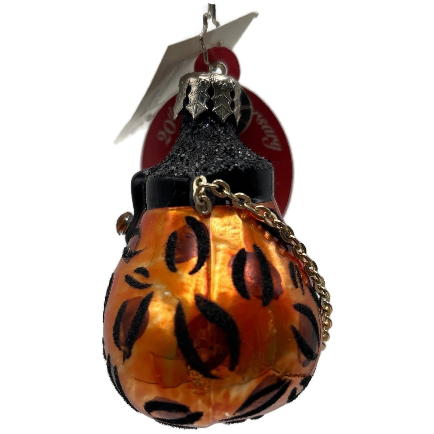 Christopher Radko Viva La Mode Leopard Print Purse Christmas Ornament 1012039