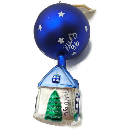 Patricia Breen Night House Larger House Blue Moon Christmas Ornament Signed 9519