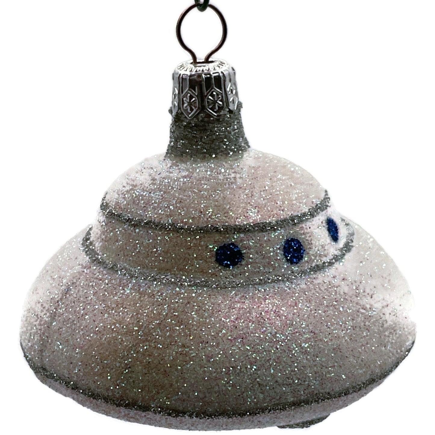 Patricia Breen A Walk on the Moon Space Ship Flying Saucer Christmas Ornament