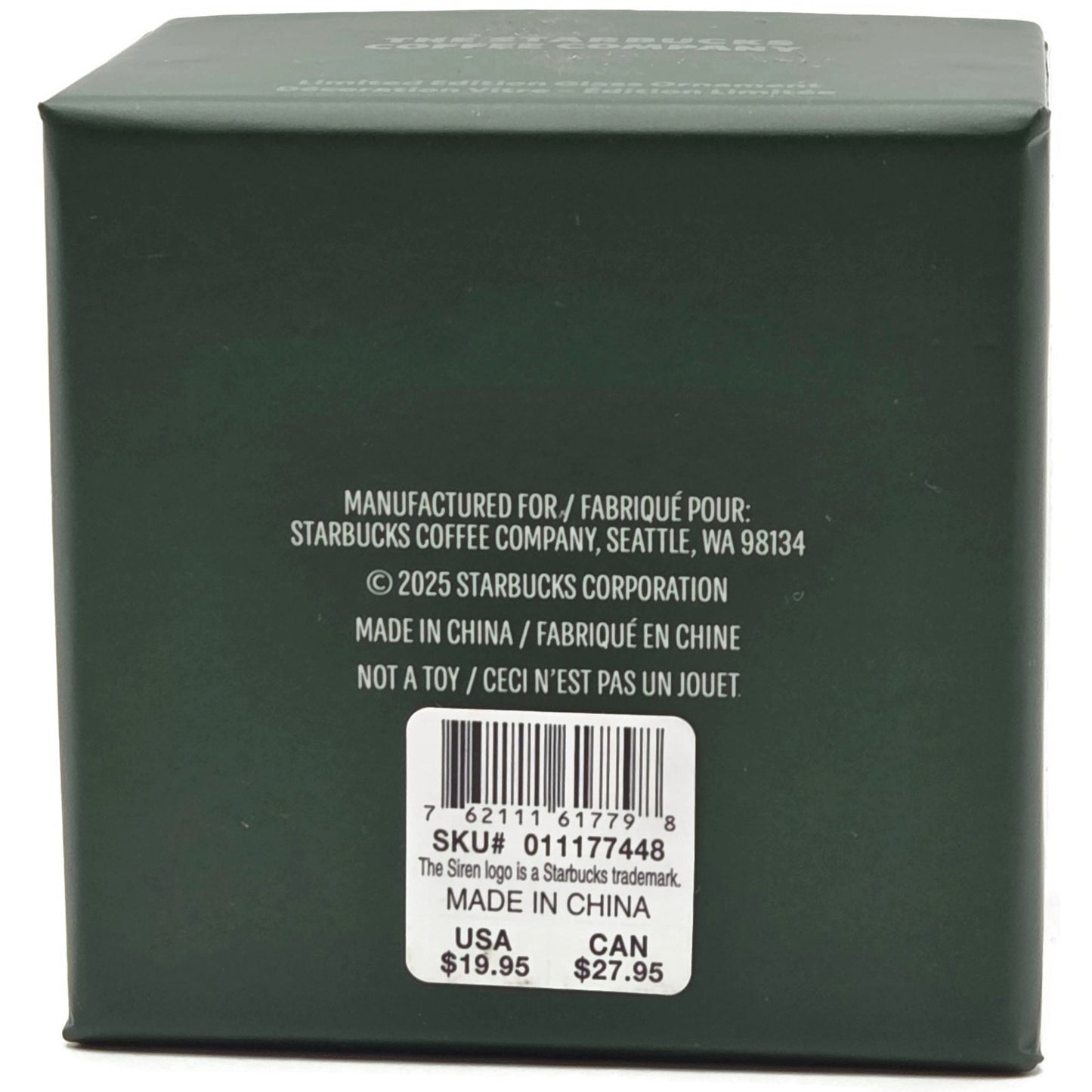 Starbucks Ceramic Mini Cup Coffee Mug Christmas Tree Ornament New 2025 Heart