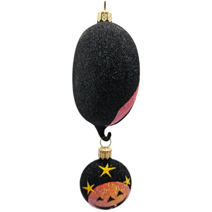 Patricia Breen Pumpkin Duo Medallion Black Stars Halloween Christmas Ornament