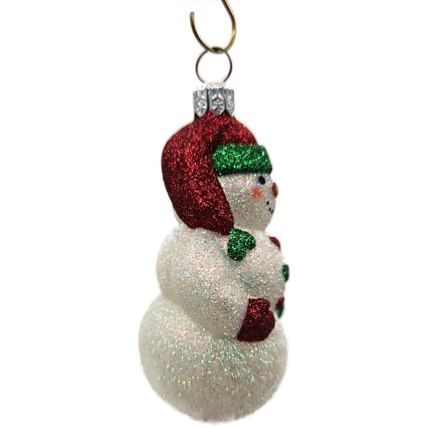 Patricia Breen Loving Snowman Green Red Hearts White Christmas Tree Ornament