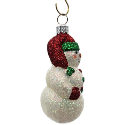 Patricia Breen Loving Snowman Green Red Hearts White Christmas Tree Ornament