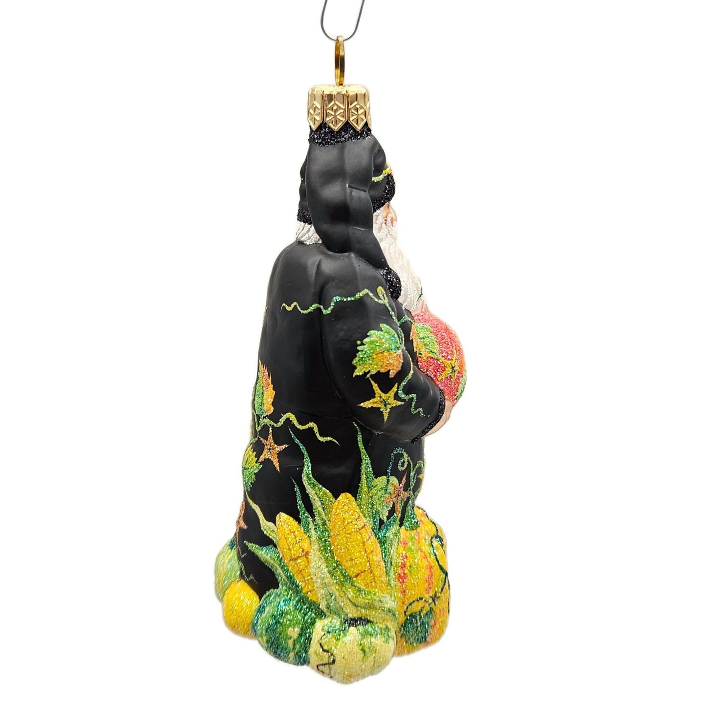 Patricia Breen Harvest Santa Claus Black Pumpkins Fall Christmas Tree Ornament