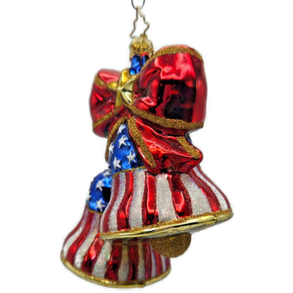 Christopher Radko Let Freedom Ring Patriotic Bells Christmas Ornament 1016083