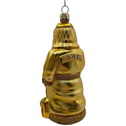 Patricia Breen Beeskeeping Santa Yellow Gold Spring Christmas Tree Ornament