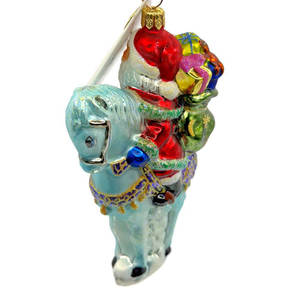 Christopher Radko Norwegian Santa Riding a Horse Christmas Ornament 00-098-0