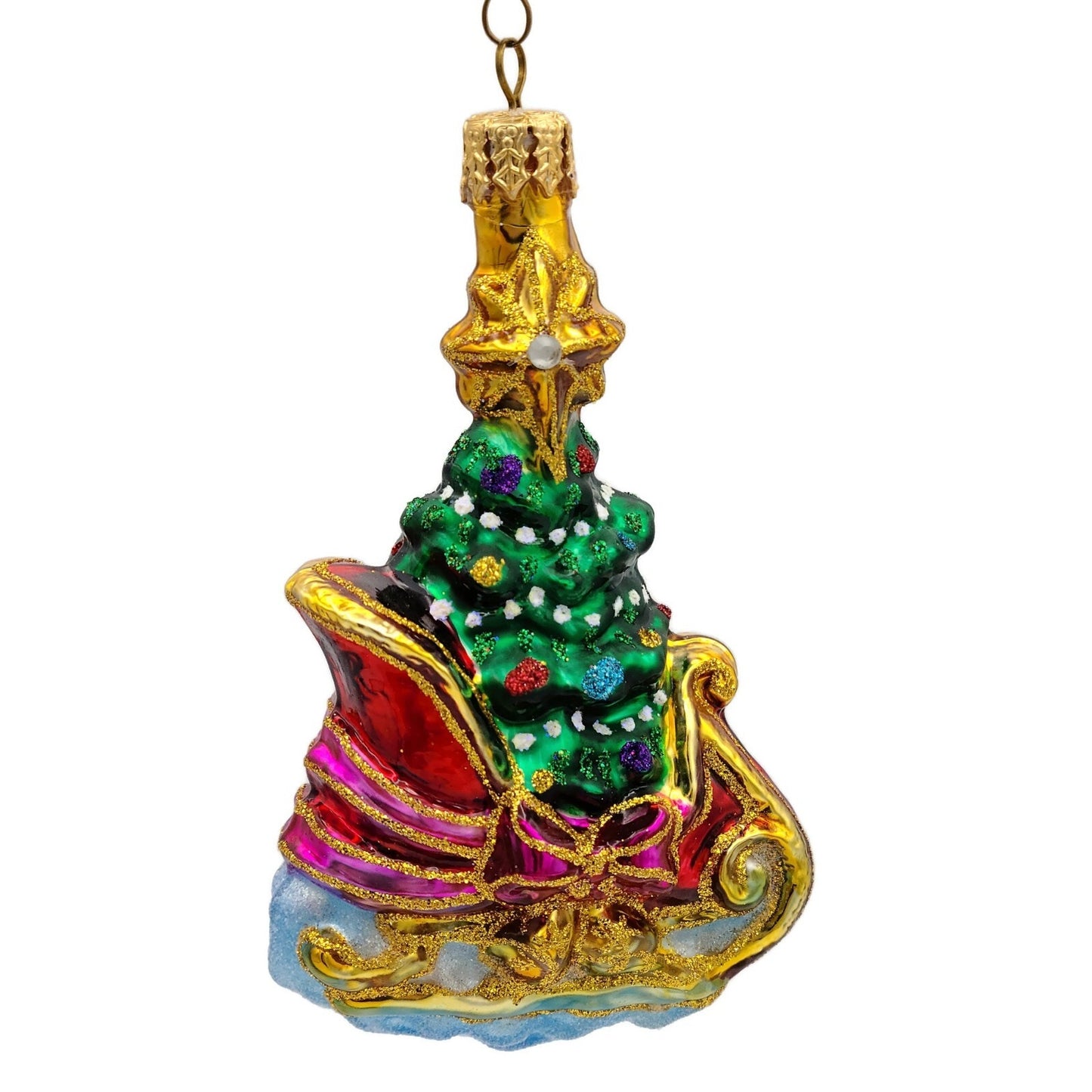Christopher Radko Santas Magic Sleigh Christmas Tree Holiday Ornament 1021278