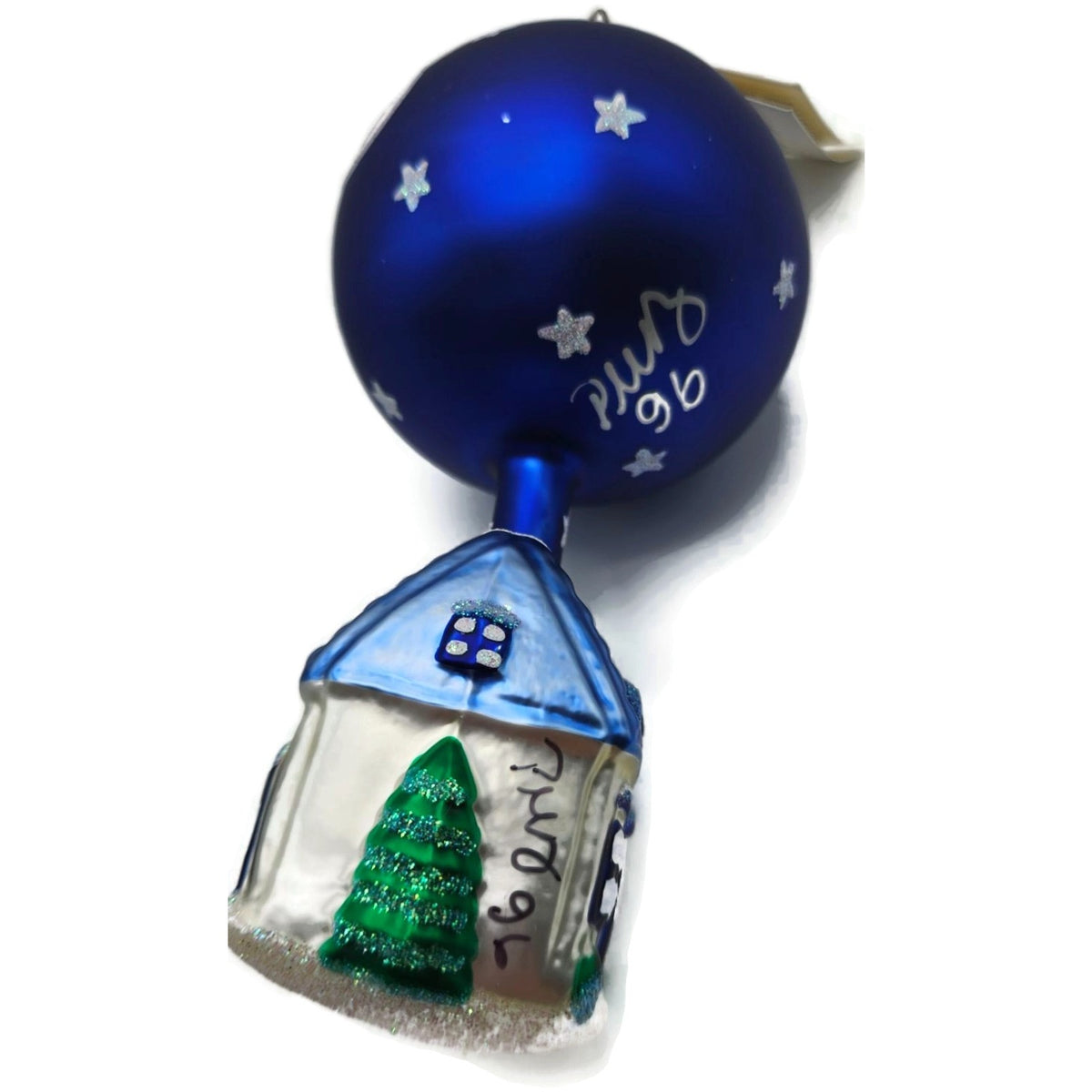 Patricia Breen Night House Larger House Blue Moon Christmas Ornament Signed 9519