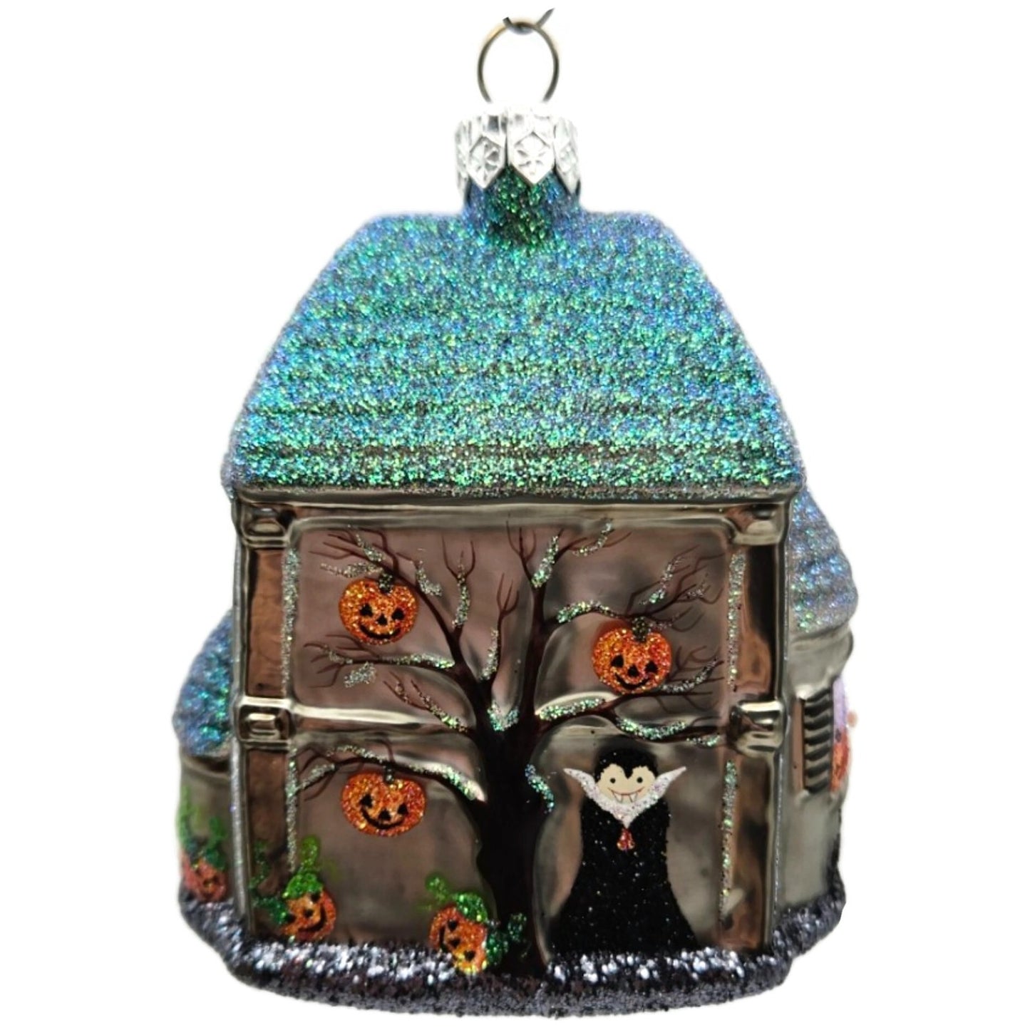 Patricia Breen Halloween Boo Manor Pumpkins Silver Ghosts Christmas Ornament