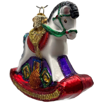 Pony Childs First Rocking Horse Collection Old World Christmas Tree Ornament