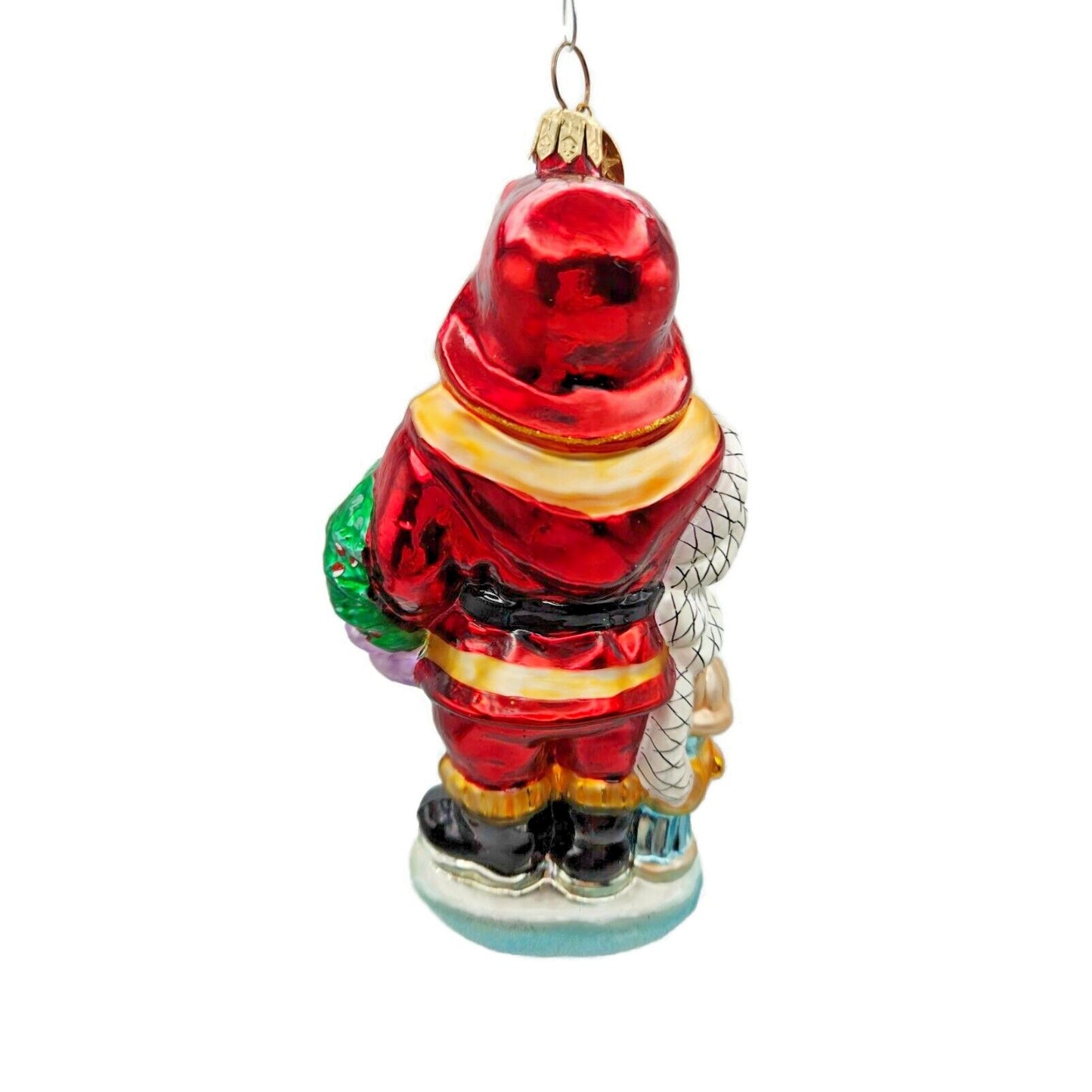Christopher Radko Red Hot Fireman Santa Claus Christmas Tree Ornament 01-0768-0