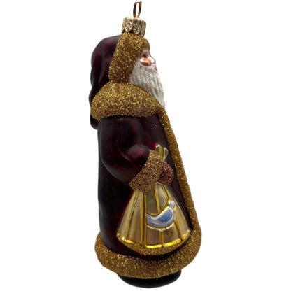 Patricia Breen Santa I: Partridge Pear Bordeaux 12 Days of Christmas Ornament