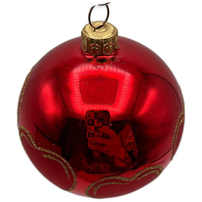 Christopher Radko Red Hearts Valentines Orb Christmas Tree Ornament