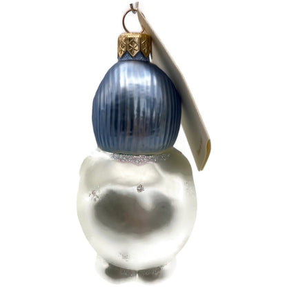 Patricia Breen Snowbaby Blue Gold White Snowflakes Christmas Tree Ornament