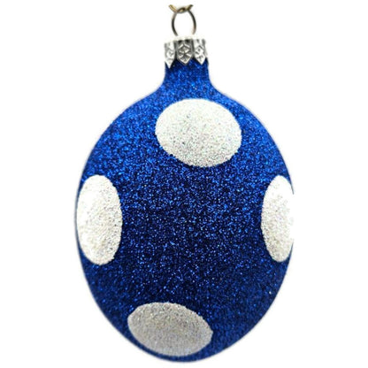 Patricia Breen Egg Blue White Polka Dot Easter Christmas Tree Ornament KKS