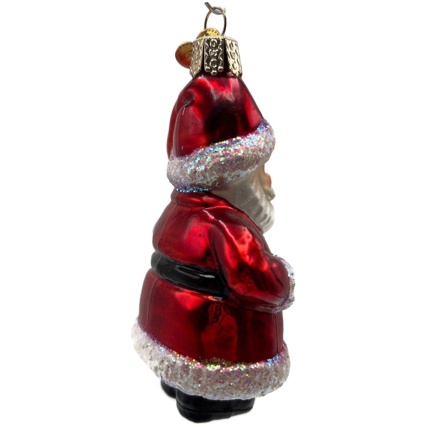 Old World Christmas Short Stuff Santa Claus 2019 Glass Christmas Tree Ornament