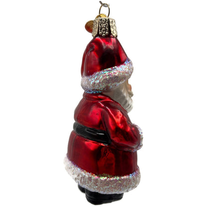 Old World Christmas Short Stuff Santa Claus 2019 Glass Christmas Tree Ornament