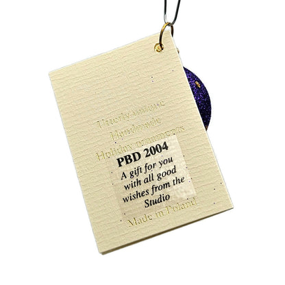 Patricia Breen Studio Gift Ball Santa Claus Leopard Hat Christmas Tree Ornament