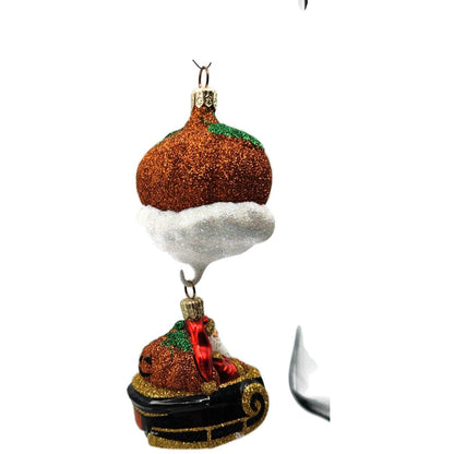Patricia Breen Night Fright Santa Orange Pumpkins Halloween Christmas Ornament
