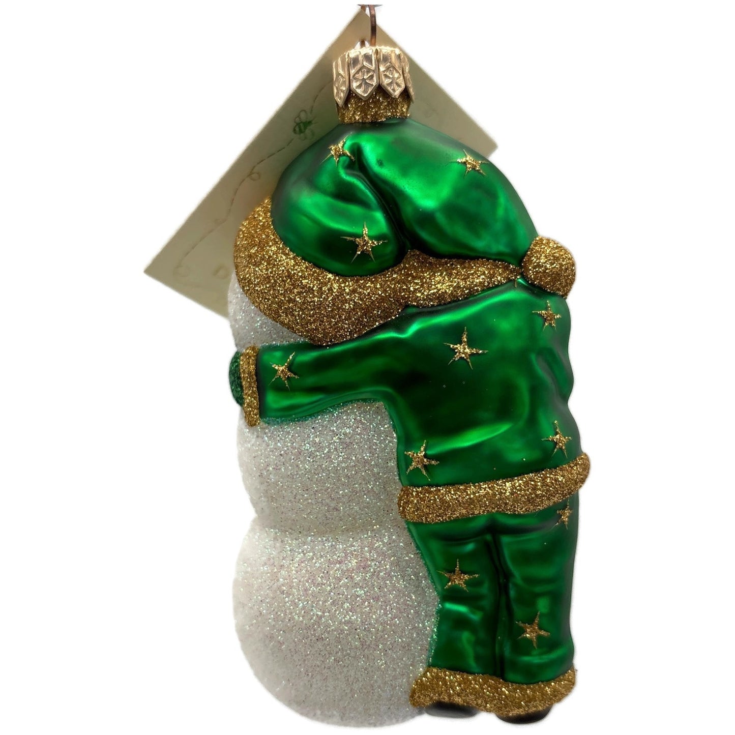 Patricia Breen Friends Green Gold Stars Santa Snowman Christmas Tree Ornament