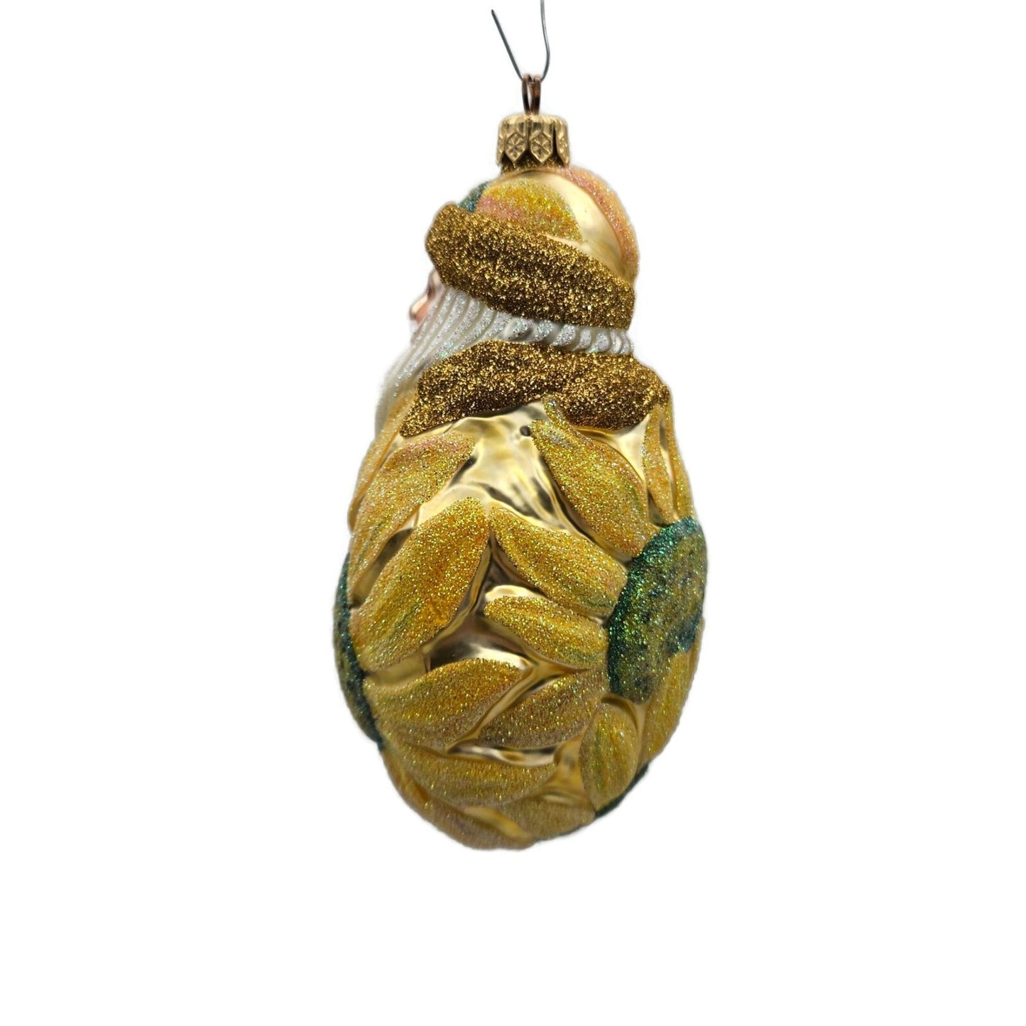 Patricia Breen Sunflower Santa Claus Yellow Floral Spring Christmas Ornament