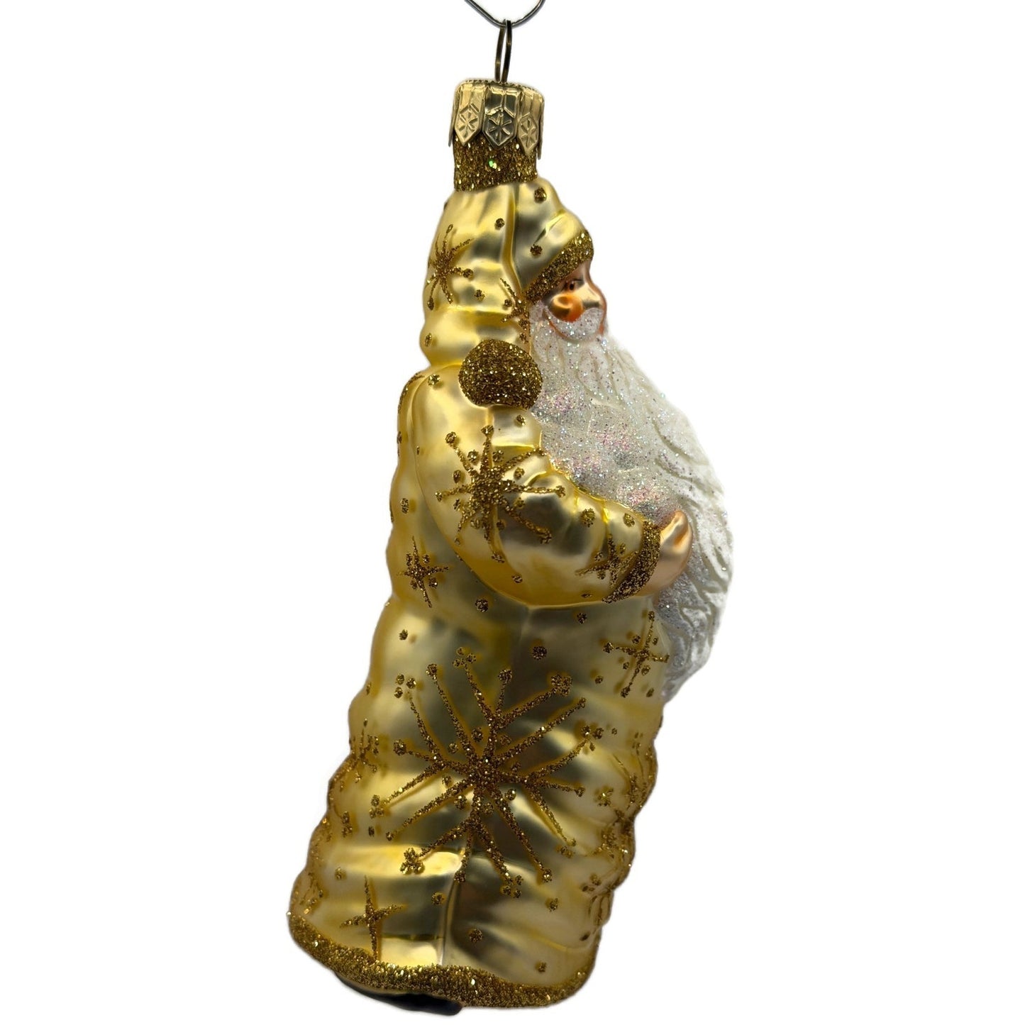 Patricia Breen Snowball Santa Claus Gold Snowflakes Christmas Tree Ornament 2256