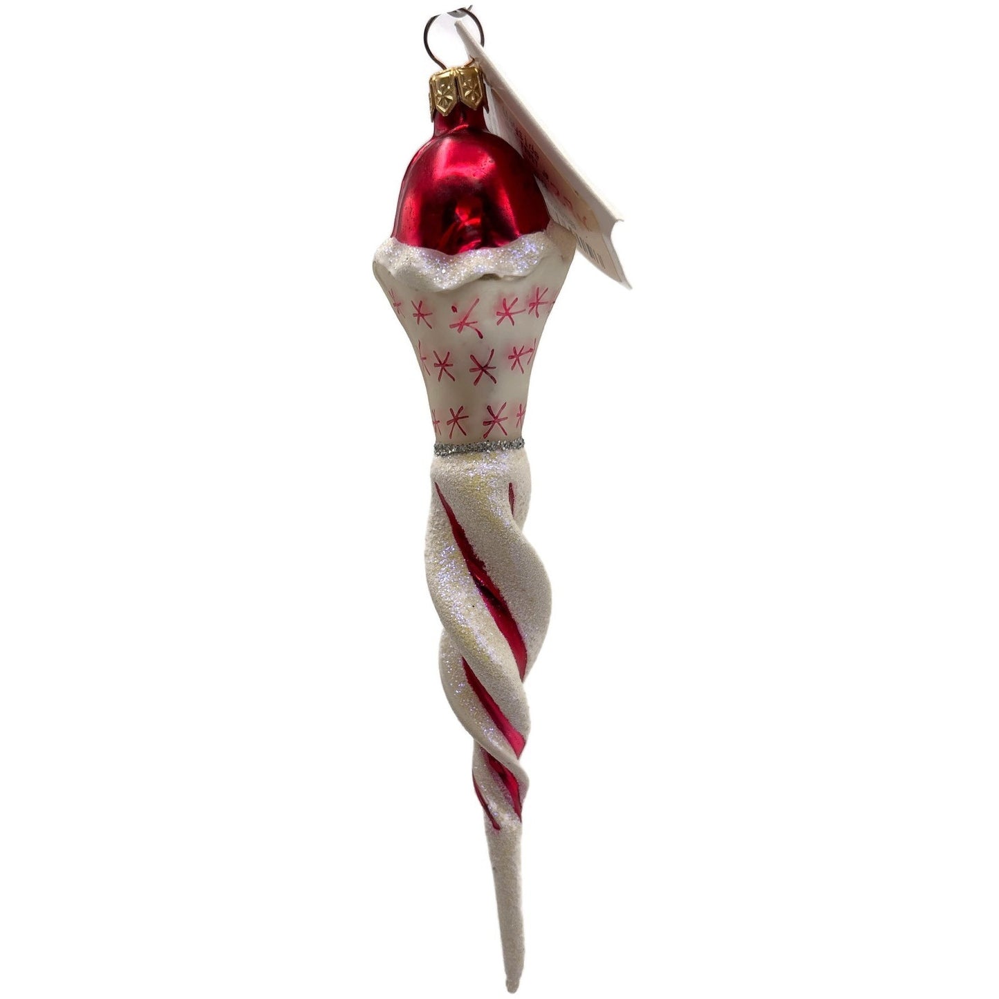 Christopher Radko Jack Frost Jr. Red Icicle Christmas Tree Ornament 98-265-0