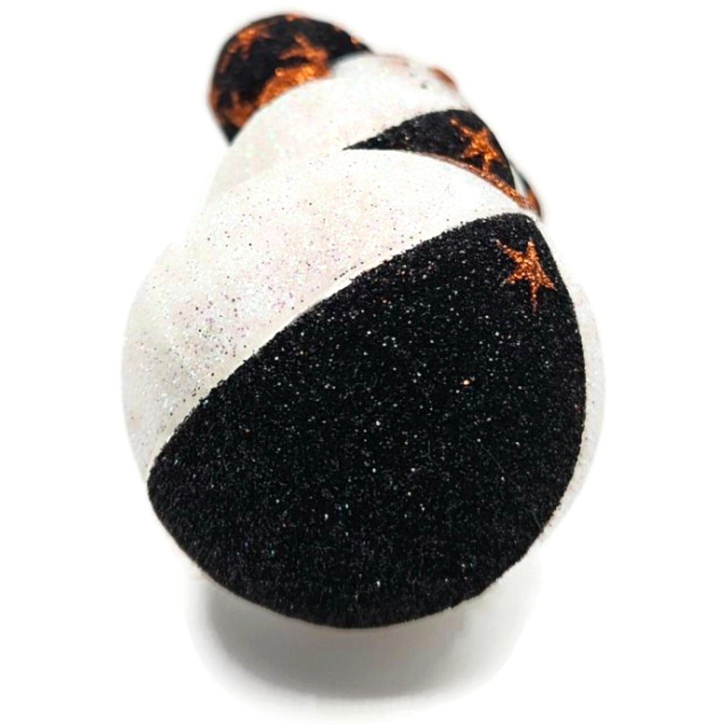 Patricia Breen Harlequin Snowman Orange Black Stars Halloween Ornament 2229